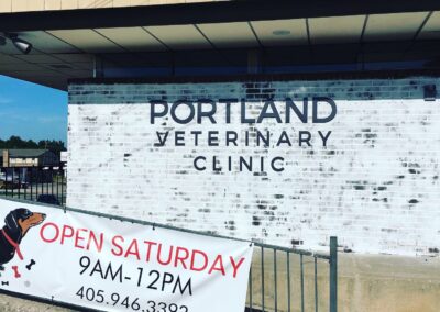 Picture of acrylic letters on Portland Animal Clinic.