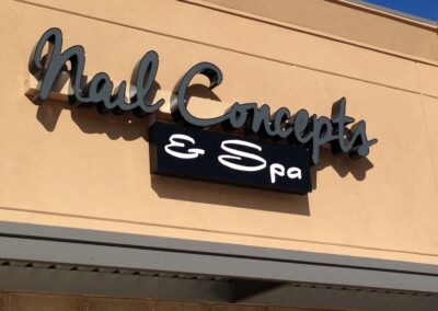 Picture of Channel Letter sign for nail salon.