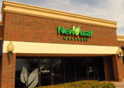 Picture of New Leaf Wellness Non-Illuminated Channel Letters.
